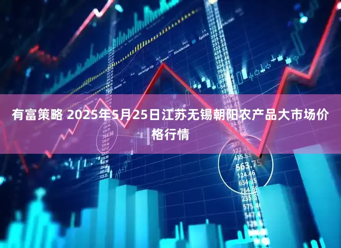 有富策略 2025年5月25日江苏无锡朝阳农产品大市场价格行情