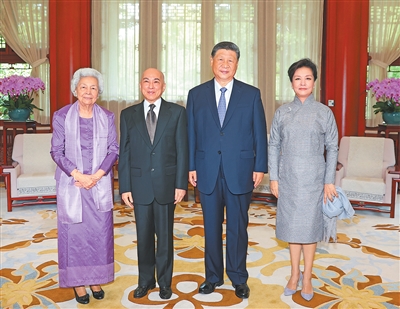 中金策略 习近平夫妇会见柬埔寨国王西哈莫尼和太后莫尼列